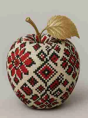 سیب طلایی با طرح هنری