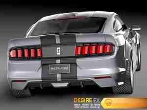 Ford Mustang GT500 Eleanor 2015 3D Model مدلینگ ماشین