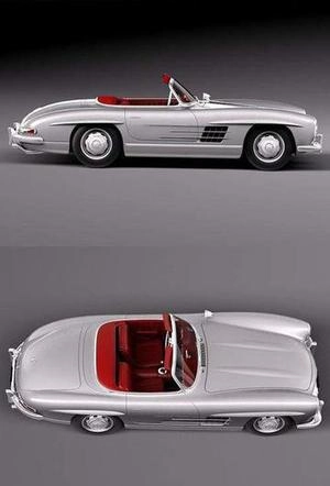 آبجکت 3d ماشین بنز نوستالژی قدیمی Mercedes-Benz 300 SL