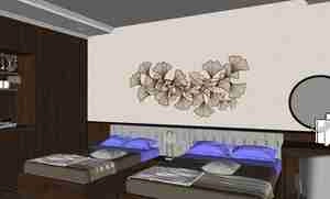 هماهنگی رنگ‌ها و سادگی در طراحی اتاق خواب مدرن برای اسکچاپ