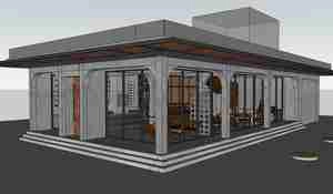 طراحی داخلی فضای کافی شاپ و رستوران برای اسکچاپ