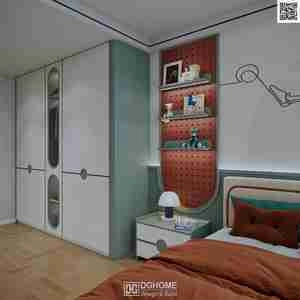 طراحی اتاق کودک با تم فیروزه ای و سفید