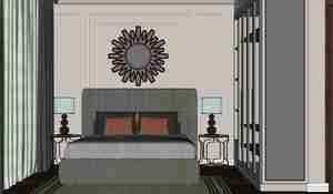 طراحی داخلی اتاق خواب مدرن و شیک برای اسکچاپ