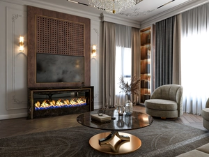 طراحی داخلی نشیمن کلاسیک برای اسکچاپ