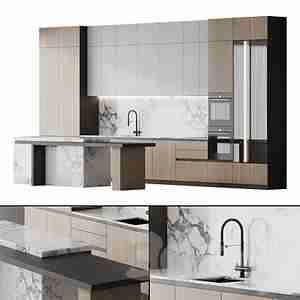 کابینت آشپزخانه به سبک مدرن با آیلند