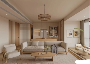 طراحی دکوراسیون با تم چوب و کرم در الهیه