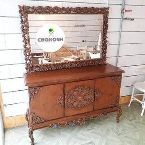 کنسول رنگ زیبای گردویی
