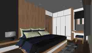 طراحی داخلی اتاق خواب مدرن برای اسکچاپ