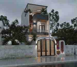 طراحی نمای ساختمان مسکونی برای اسکچاپ