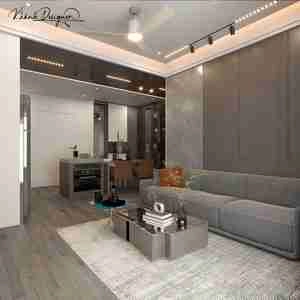 طراحی داخلی آشپزخانه و نشیمن مدرن و مینیمال برای اسکچاپ