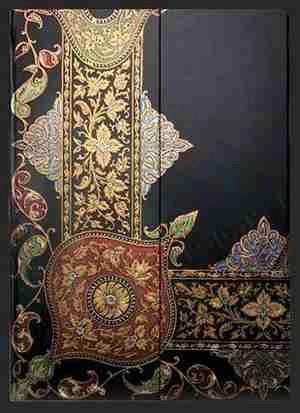 تذهیب و طراحی اسلیمی کنج قاب