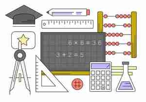 وکتور برای ریاضی کودکانه