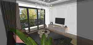 طراحی داخلی نشیمن مدرن برای اسکچاپ