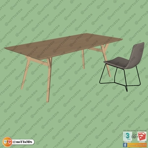 میز و صندلی ناهارخوری 23 برای اسکچاپ