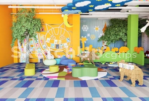 طراحی مهدکودک و لوازم بازی کودکستان برای اسکچاپ