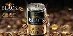 پوستر قوطی قهوه black canned coffee