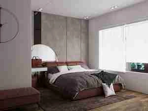 طراحی داخلی اتاق خواب مدرن با لوازم کامل برای اسکچاپ