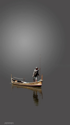 مرد قایق سوار
