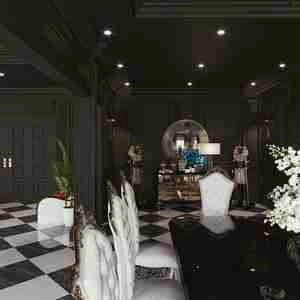 طراحی داخلی نشیمن کلاسیک برای اسکچاپ