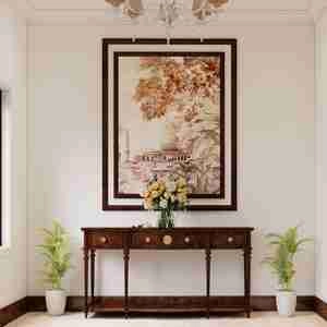 طراحی داخلی نشیمن و آشپزخانه نئوکلاسیک برای اسکچاپ