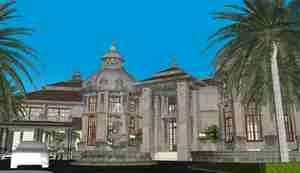 طراحی ویلا کلاسیک و پر جزییات برای اسکچاپ