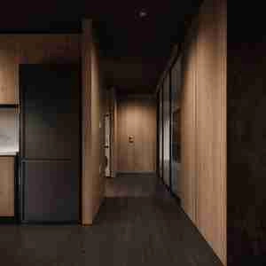 صحنه آماده داخلی از ویلا برای طراحی