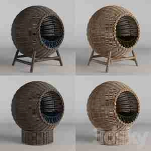 آبجکت  سبد  ما کروم  برای حیوانات خانگی  Wicker baskets for pets