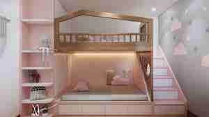 طراحی داخلی اتاق خواب مستر و کودک برای اسکچاپ