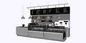 طراحی ویترین و پیشخوان بستنی فروشی برای اسکچاپ