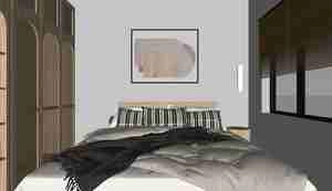 طراحی داخلی و نمای ویلای مدرن با ترکیب متریال چوب و بتن برای اسکچاپ