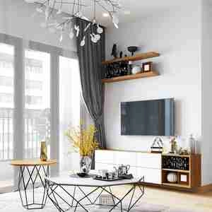 طراحی داخلی فضای نشیمن مدرن برای اسکچاپ