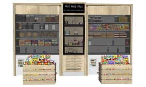 ویترین فروشگاه مواد غذایی برای اسکچاپ