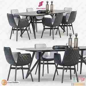 میز و صندلی ناهارخوری از برند Freifrau برای اسکچاپ