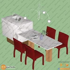 انواع میز و صندلی ناهارخوری برای اسکچاپ