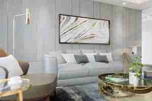 طراحی داخلی فضای نشیمن مدرن برای اسکچاپ