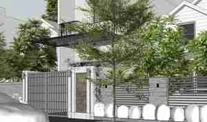 طراحی نما مدرن با رنگ سفید برای اسکچاپ