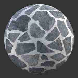 متریال سنگ مشکی لاشه با بند کشی سفید برای محوطه سازی