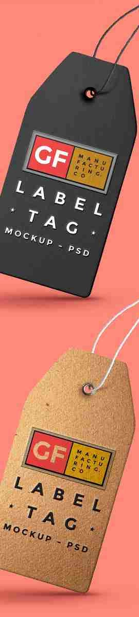 موکاپ اتیکت Tag Mockup