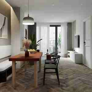 طراحی مدرن و مینیمال در فضای نشیمن و غذاخوری برای اسکچاپ