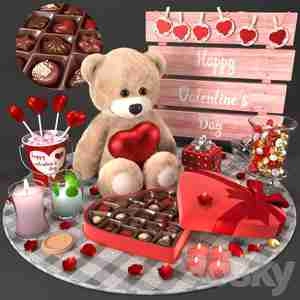 ست ولنتاین/خرس /جعبه شکلات Valentine set