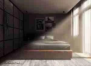 طراحی داخلی اتاق خواب مدرن برای اسکچاپ