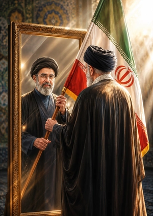تصویری متفاوت و هنری از اقای خامنه ای و رهبر ایران زمین