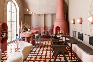 طراحی داخلی فضای کافی شاپ و رستوران برای اسکچاپ