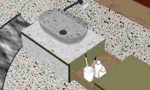 طراحی سرویس بهداشتی در سبک مدرنیته و مینیمالیسم برای اسکچاپ