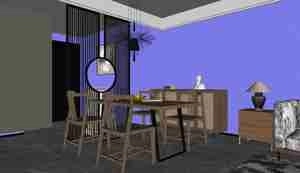 طراحی داخلی نشیمن مدرن برای اسکچاپ