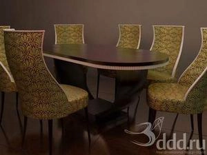 ابجکت میز صندلی 6نفره  ناهارخوری طرح کلاسیک