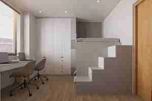 فضای داخلی آپارتمان مسکونی مدرن برای اسکچاپ