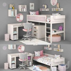 اتاق کودک ست چوبی تخت دوطبقه