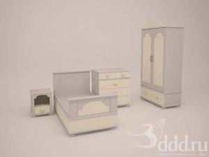 آبجکت 3d ست کامل اتاق بچه