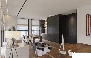 دکوراسیون طراحی شده در الهیه تهران مشکی و سفید